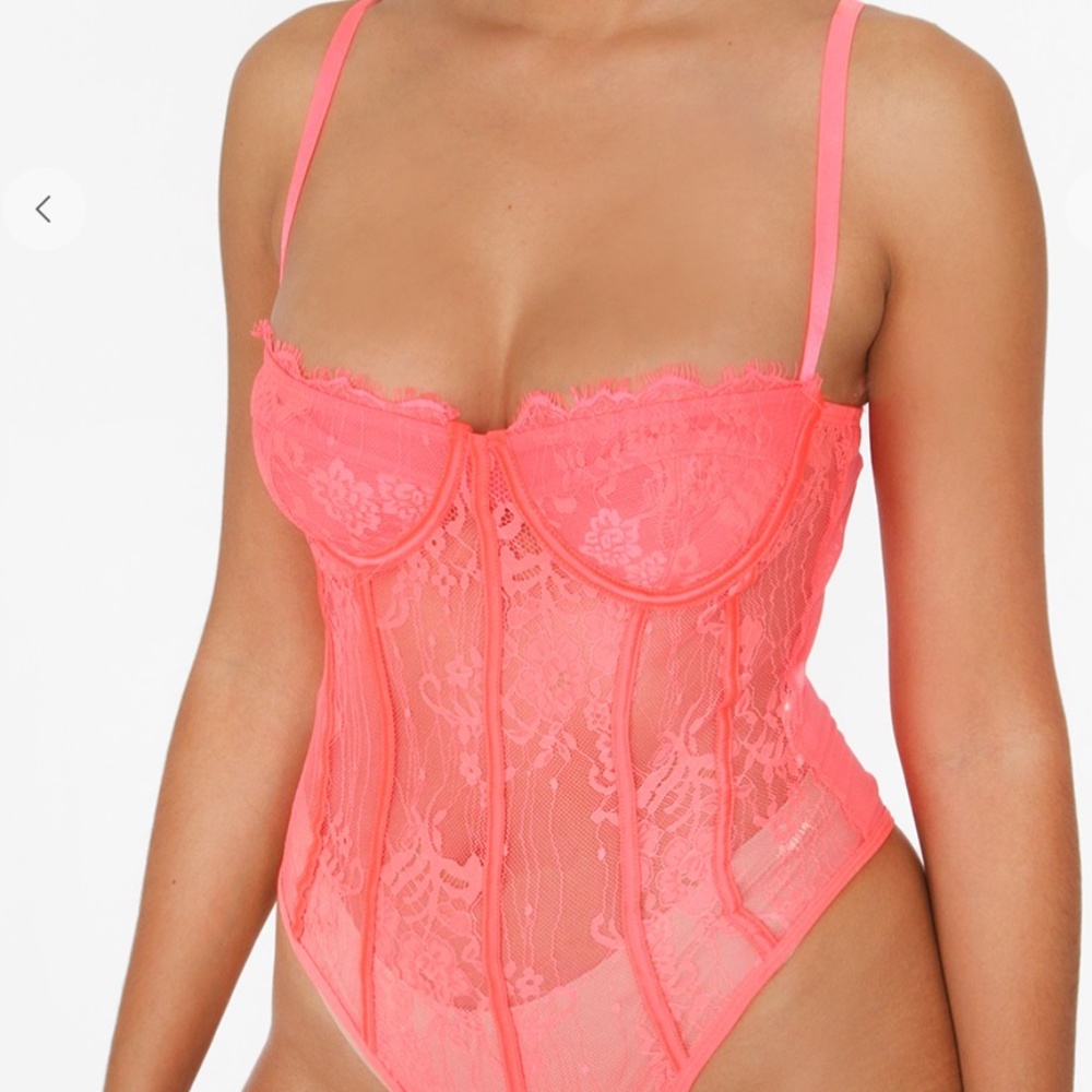 Lace bustier bodysuit